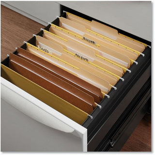 Reinforced Kraft Top Tab File Folders, Straight Tabs, Letter Size, 0.75" Expansion, Brown, 100/Box