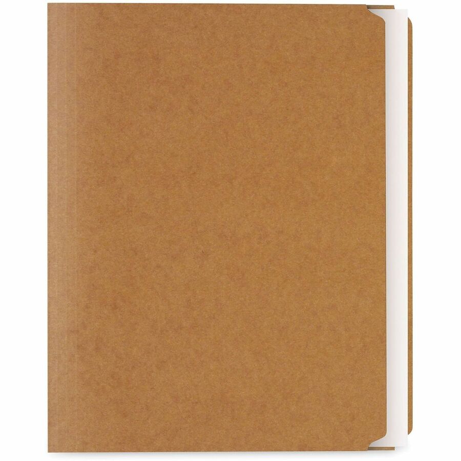 Reinforced Kraft Top Tab File Folders, Straight Tabs, Letter Size, 0.75" Expansion, Brown, 100/Box
