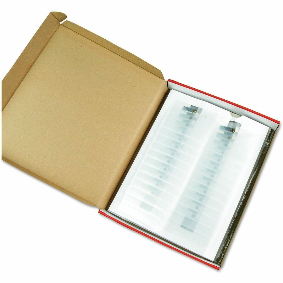 Clear Badge Holders w/Garment-Safe Clips, 3 x 4, White Inserts, 50/Box