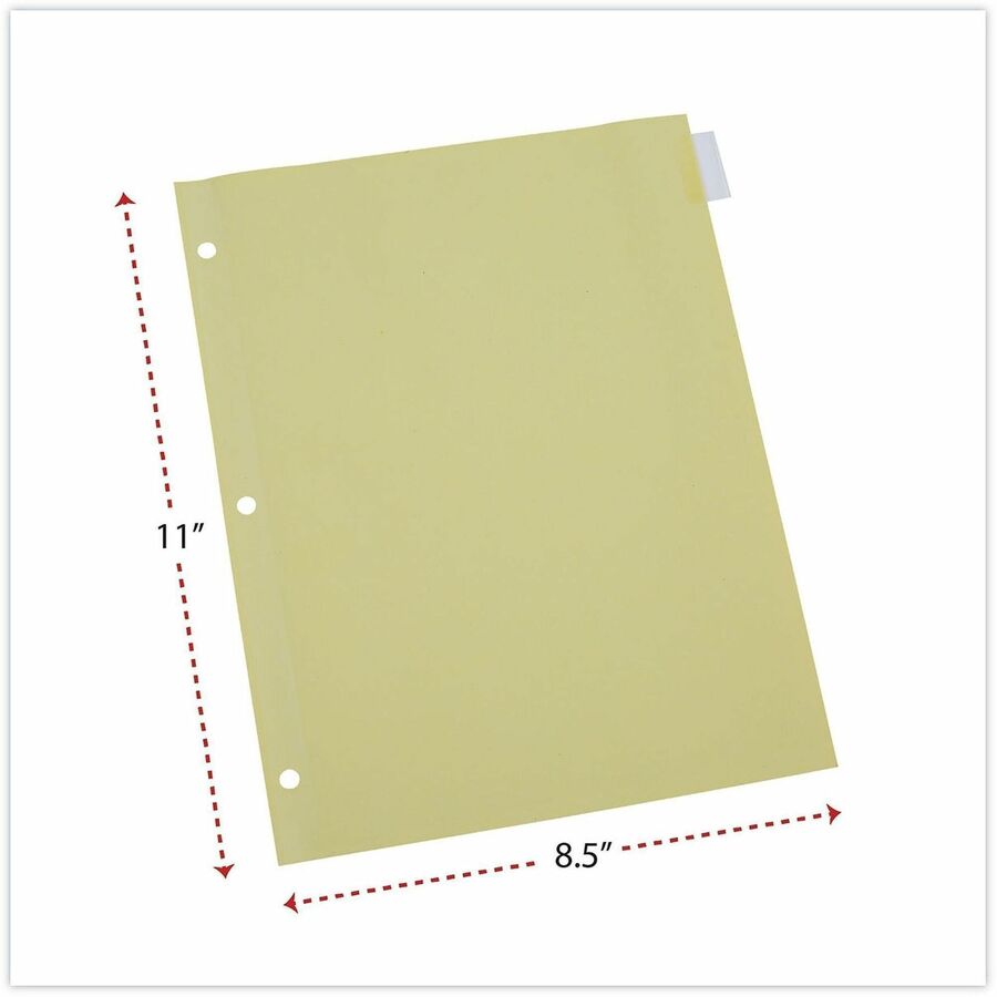Insertable Tab Index, 8-Tab, 11 x 8.5, Buff, Clear Tabs, 24 Sets