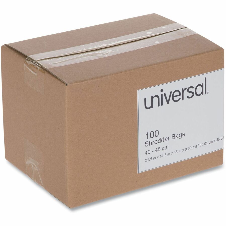 High-Density Shredder Bags, 40-45 gal Capacity, 100/Box