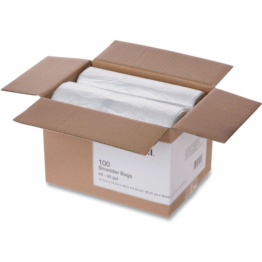 High-Density Shredder Bags, 40-45 gal Capacity, 100/Box