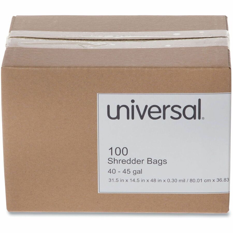 High-Density Shredder Bags, 40-45 gal Capacity, 100/Box