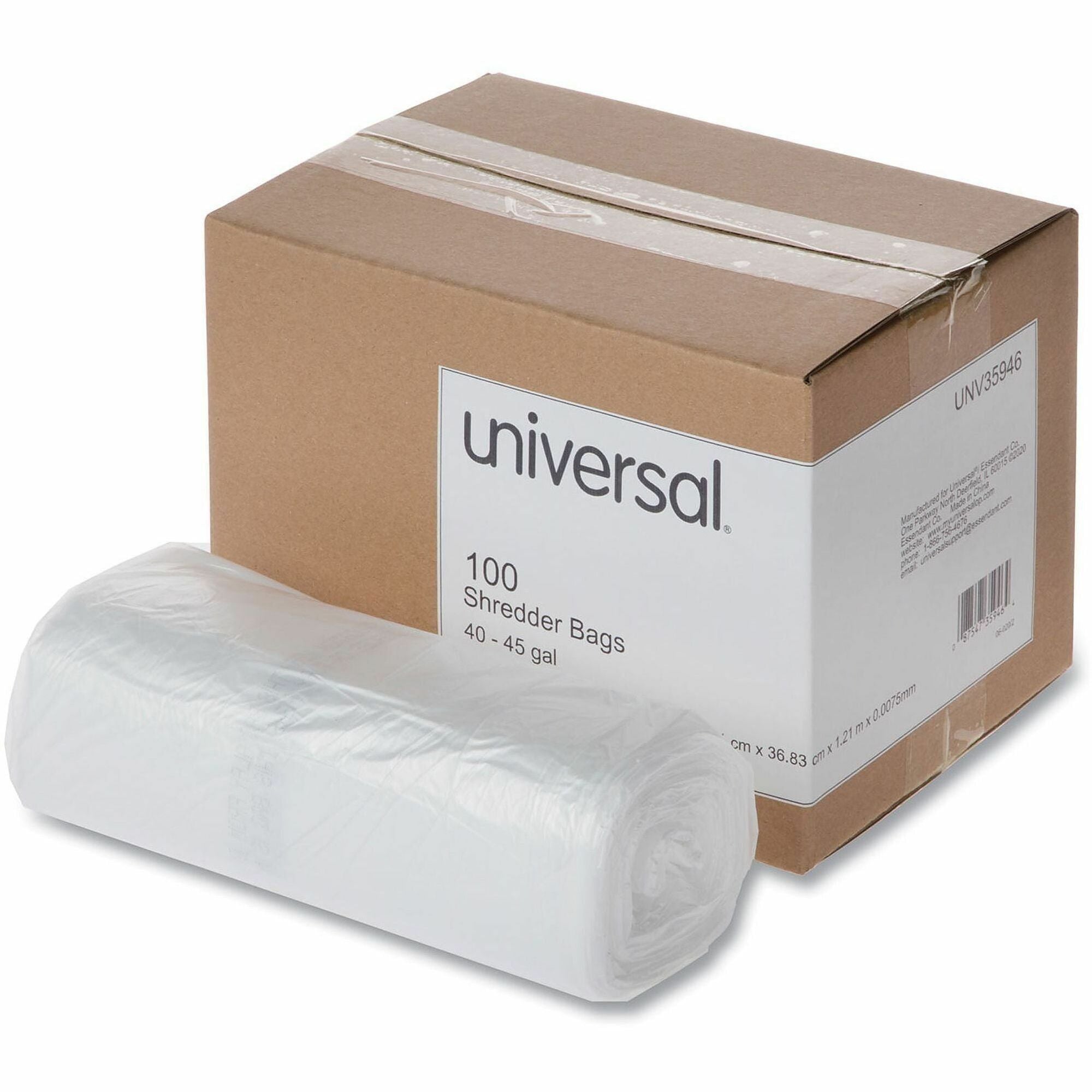 High-Density Shredder Bags, 40-45 gal Capacity, 100/Box