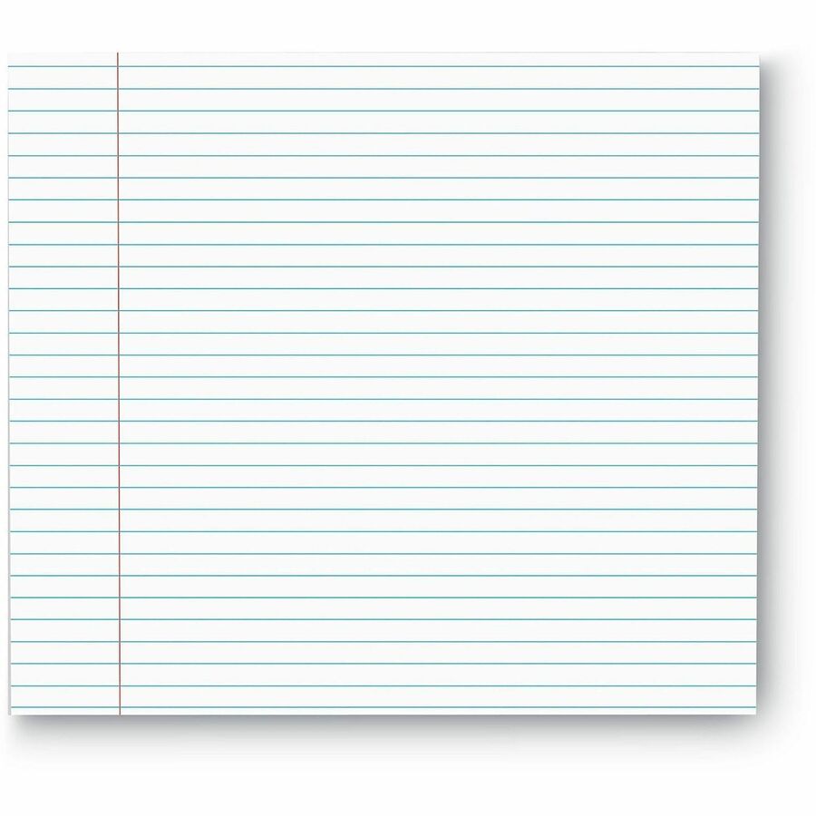 Glue Top Pads, Narrow Rule, 50 White 8.5 x 11 Sheets, Dozen