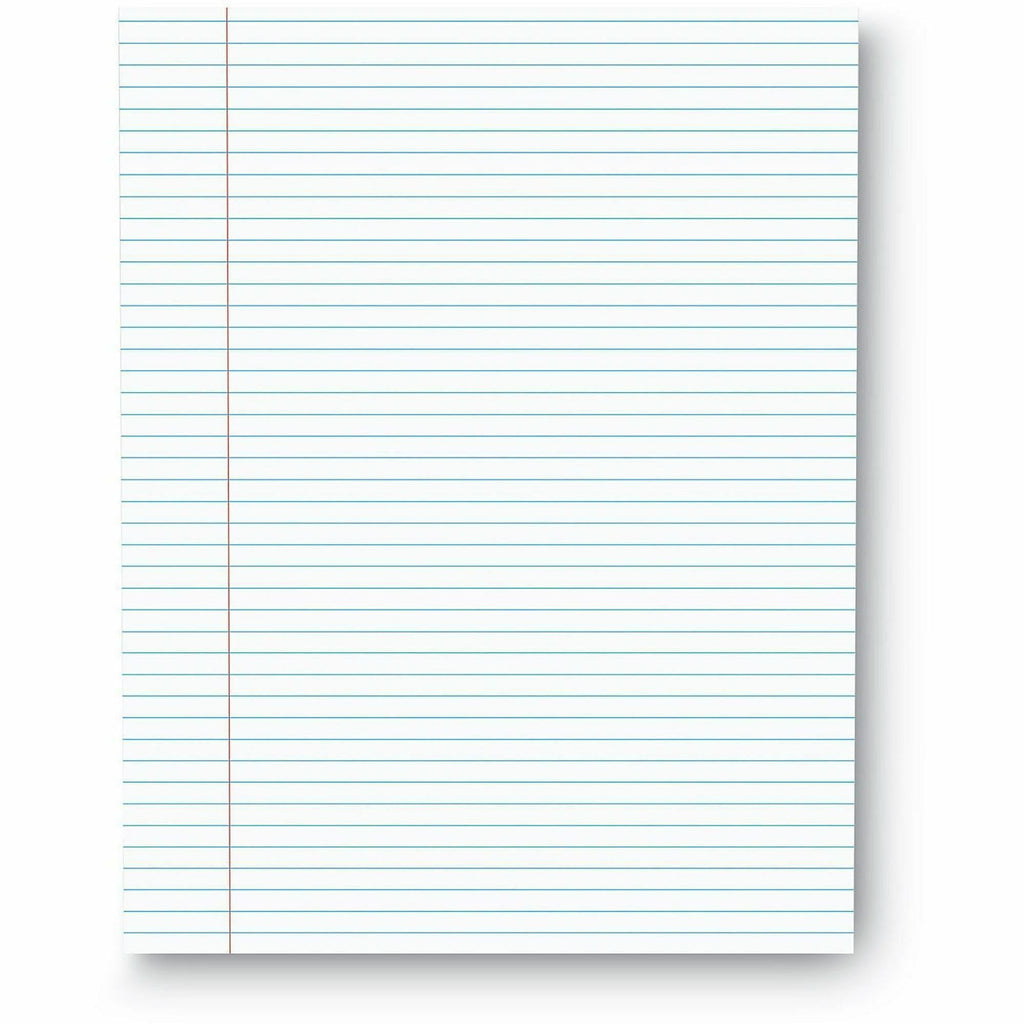 Glue Top Pads, Narrow Rule, 50 White 8.5 x 11 Sheets, Dozen