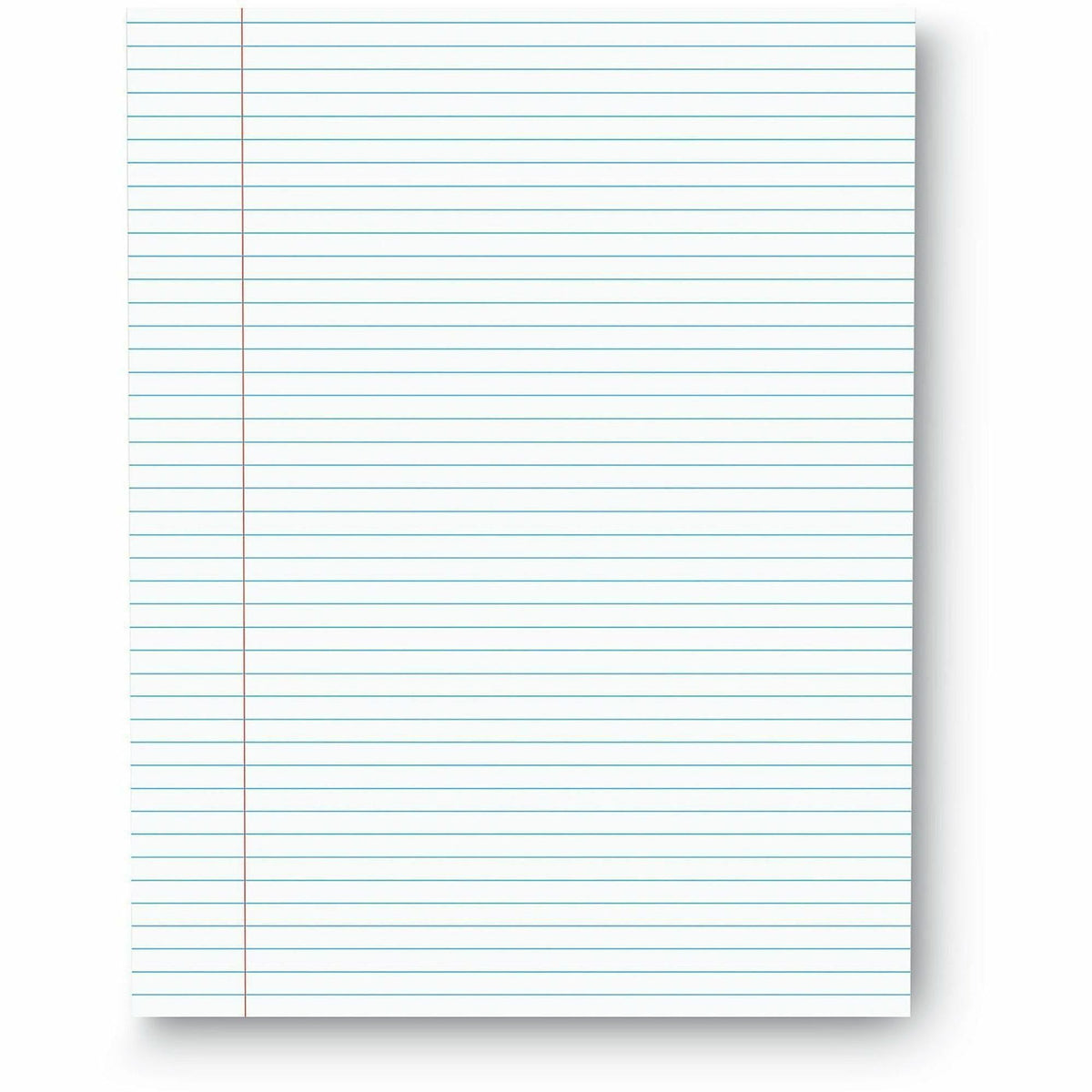 Glue Top Pads, Narrow Rule, 50 White 8.5 x 11 Sheets, Dozen