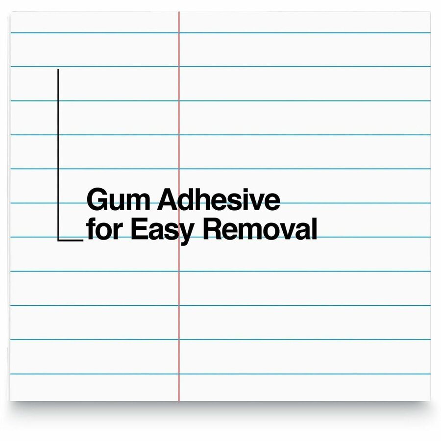 Glue Top Pads, Narrow Rule, 50 White 8.5 x 11 Sheets, Dozen