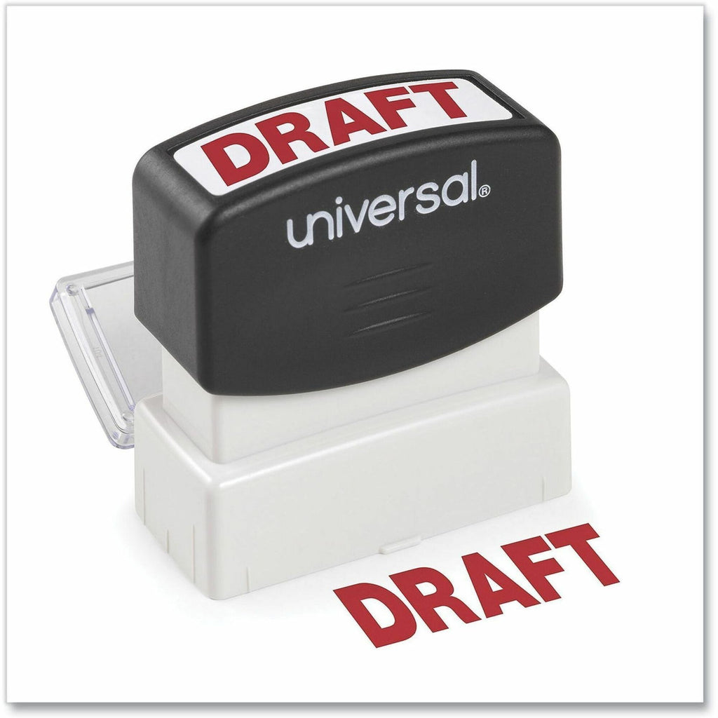 Message Stamp, DRAFT, Pre-Inked One-Color, Red