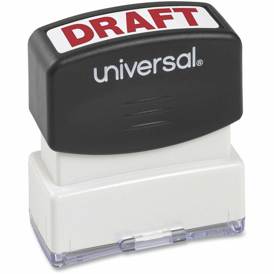 Message Stamp, DRAFT, Pre-Inked One-Color, Red