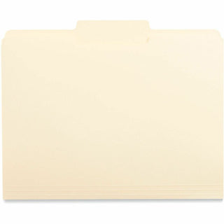 Top Tab File Folders, 1/3-Cut Tabs: Center Position, Letter Size, 0.75" Expansion, Manila, 100/Box