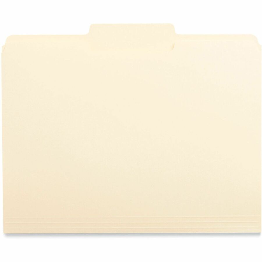 Top Tab File Folders, 1/3-Cut Tabs: Center Position, Letter Size, 0.75" Expansion, Manila, 100/Box