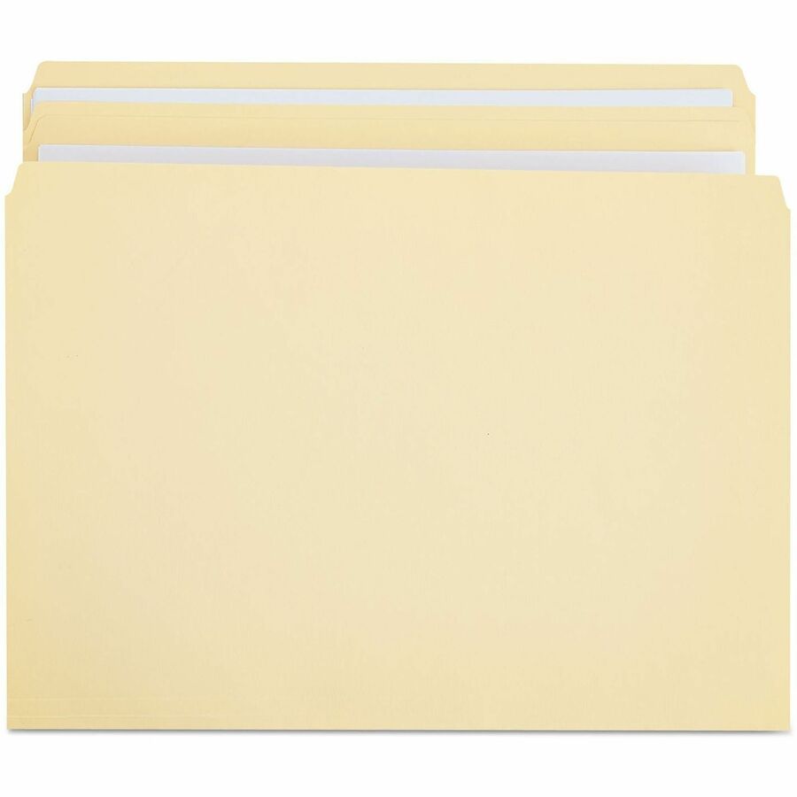 Double-Ply Top Tab Manila File Folders, Straight Tabs, Legal Size, 0.75" Expansion, Manila, 100/Box