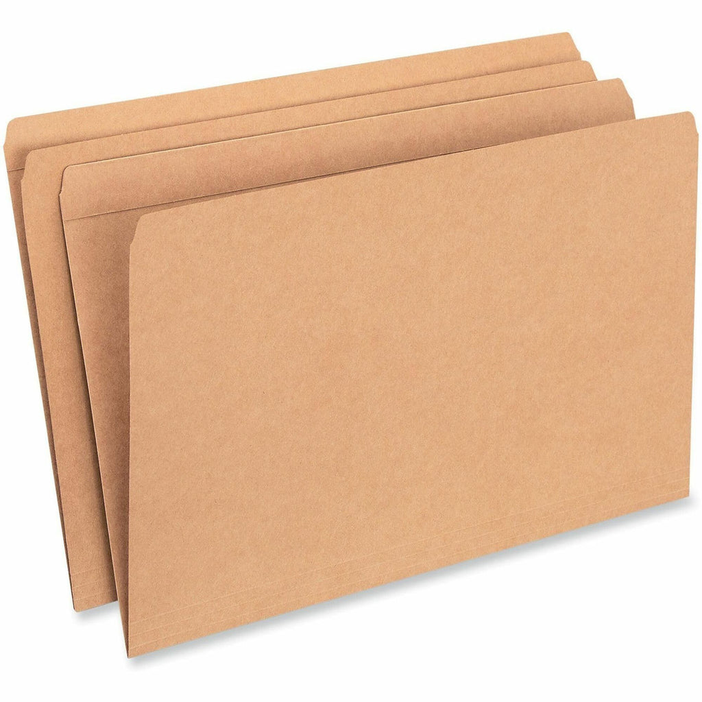 Reinforced Kraft Top Tab File Folders, Straight Tabs, Legal Size, 0.75" Expansion, Brown, 100/Box