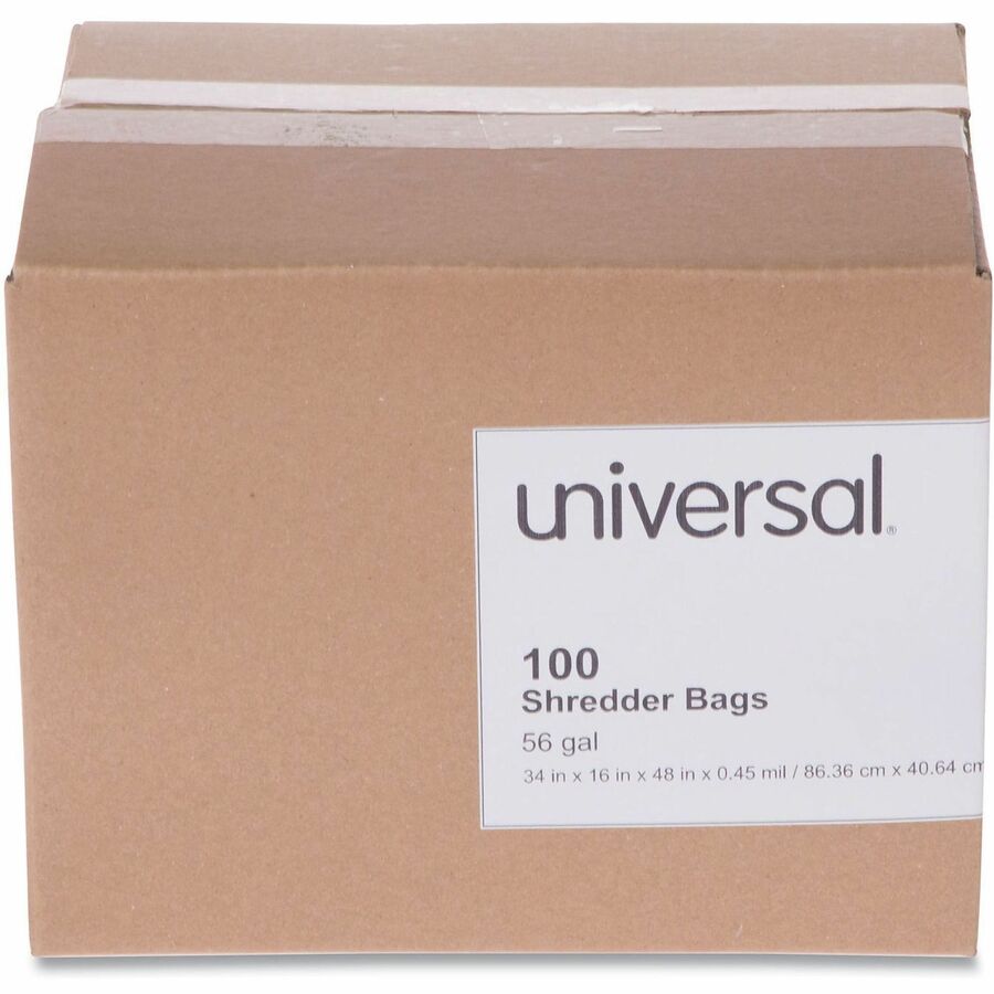 High-Density Shredder Bags, 56 gal Capacity, 100/Box