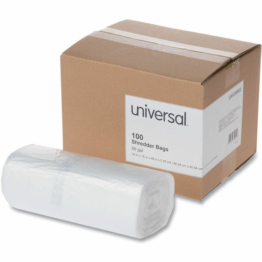 High-Density Shredder Bags, 56 gal Capacity, 100/Box