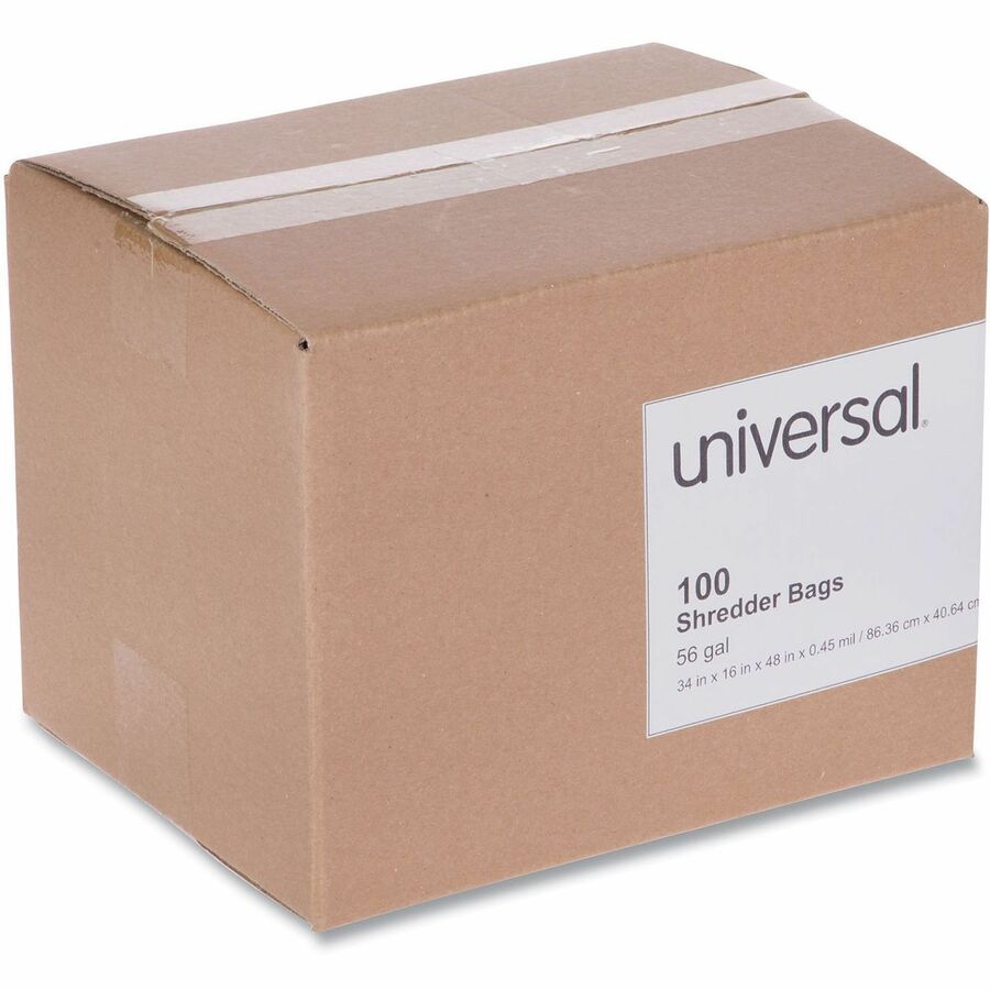 High-Density Shredder Bags, 56 gal Capacity, 100/Box