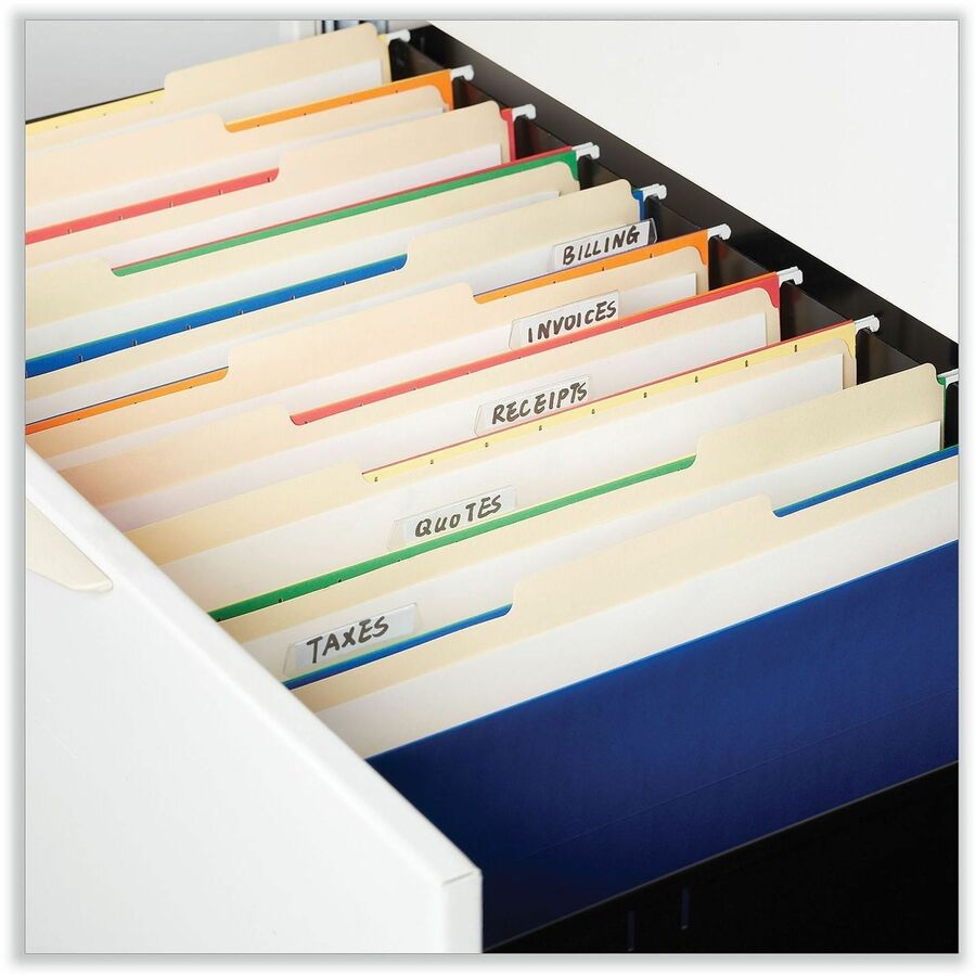 Deluxe Bright Color Hanging File Folders, Legal Size, 1/5-Cut Tabs, Blue, 25/Box