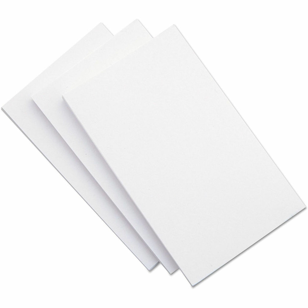 Unruled Index Cards, 5 x 8, White, 100/Pack