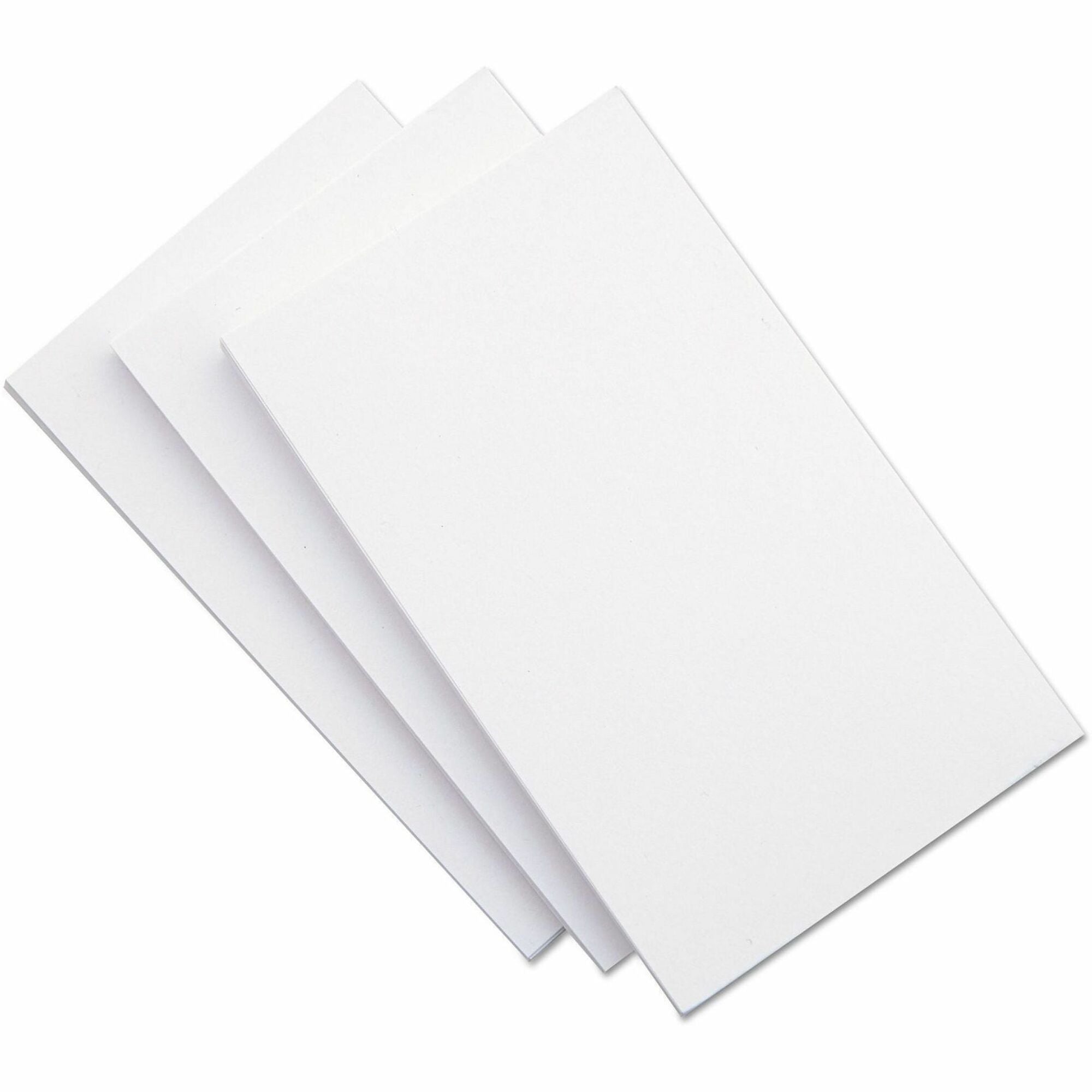 Unruled Index Cards, 5 x 8, White, 100/Pack