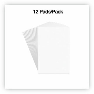Scratch Pads, Unruled, 4 x 6, White, 100 Sheets, 12/Pack