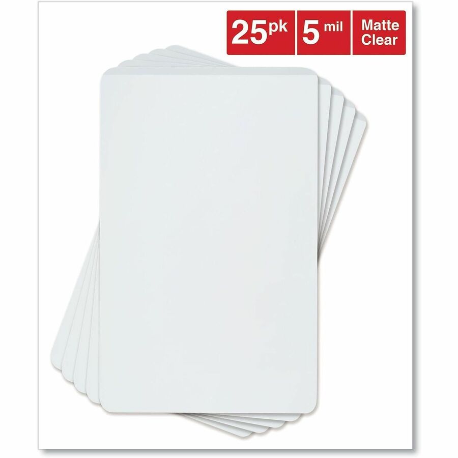 Laminating Pouches, 5 mil, 2.13" x 3.38", Gloss Clear, 25/Pack