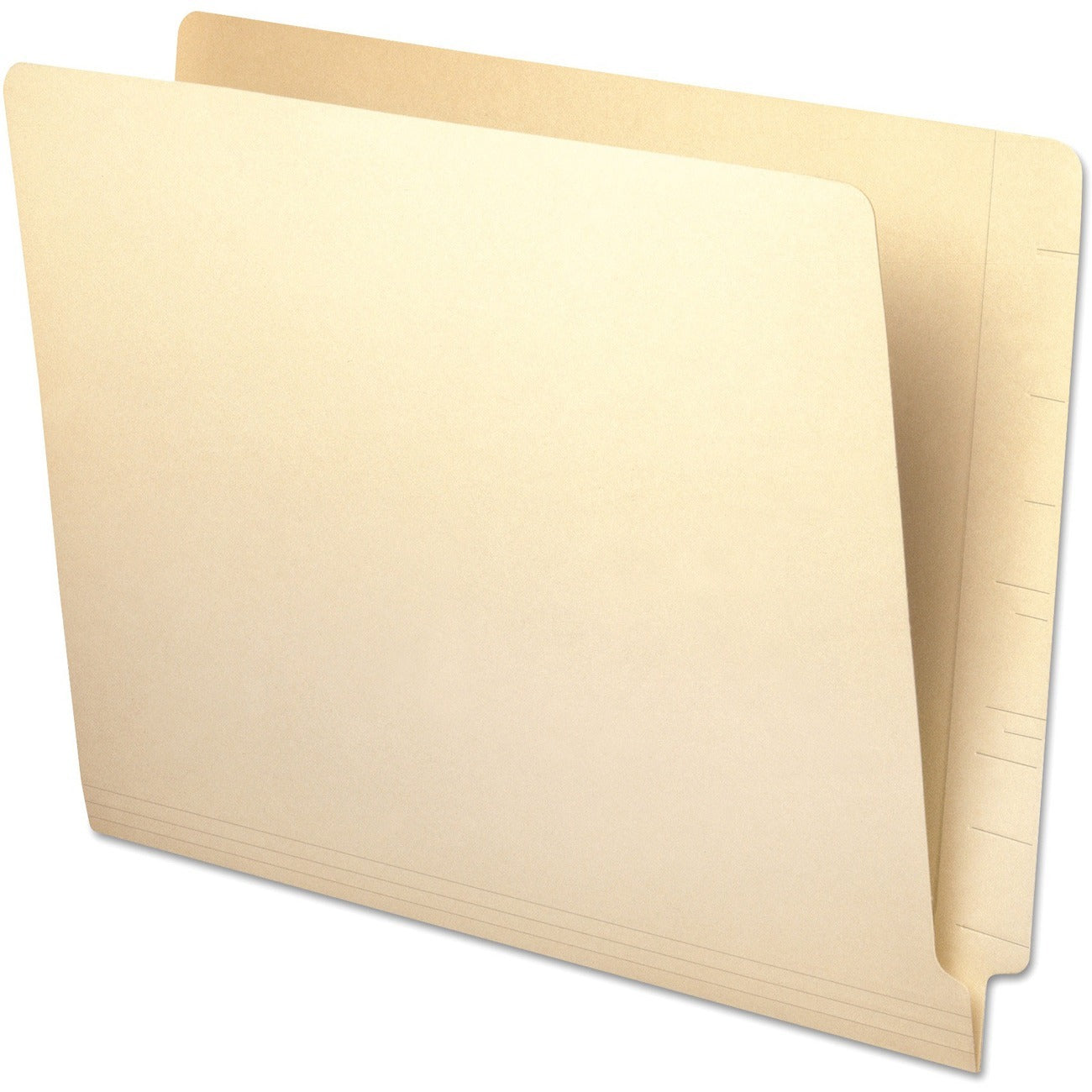 Deluxe Reinforced End Tab Folders, Straight Tabs, Letter Size, 0.75" Expansion, Manila, 100/Box