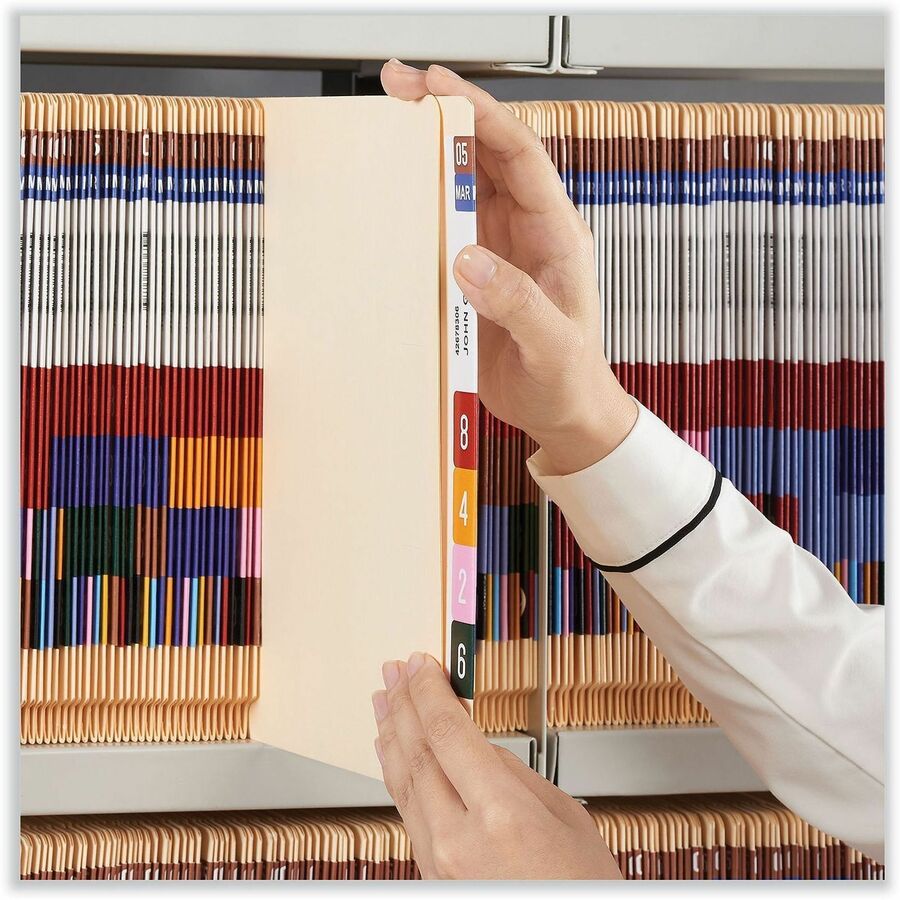 Deluxe Reinforced End Tab Folders, 9" High Front, Straight Tabs, Letter Size, 0.75" Expansion, Manila, 100/Box