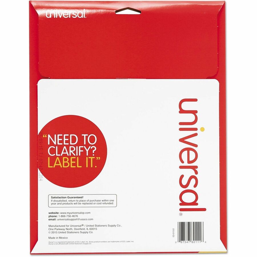 Self-Adhesive Permanent File Folder Labels, 0.66 x 3.44, White with Assorted Color Borders, 30/Sheet, 25 Sheets/Pack