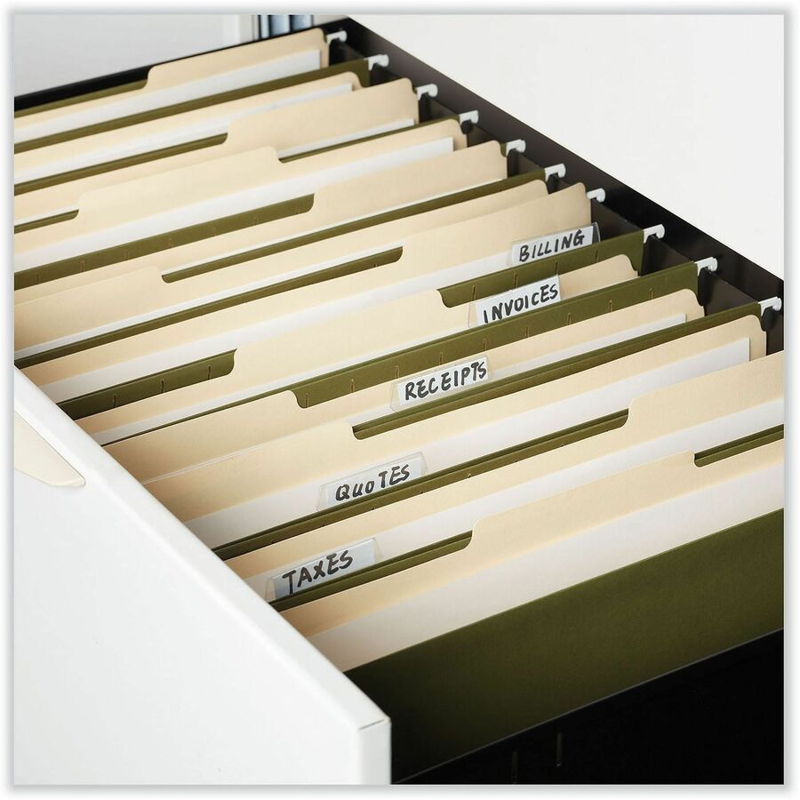 Box Bottom Hanging File Folders, 3" Capacity, Legal Size, 1/5-Cut Tabs, Standard Green, 25/Box
