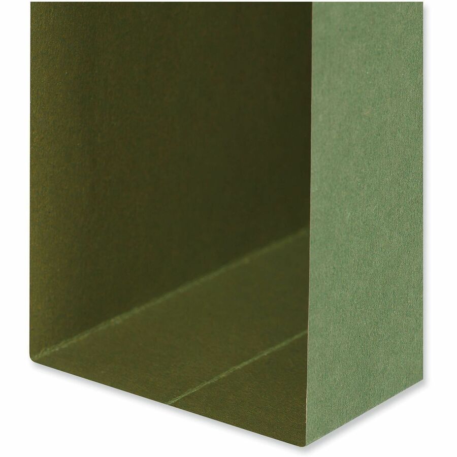 Box Bottom Hanging File Folders, 3" Capacity, Legal Size, 1/5-Cut Tabs, Standard Green, 25/Box