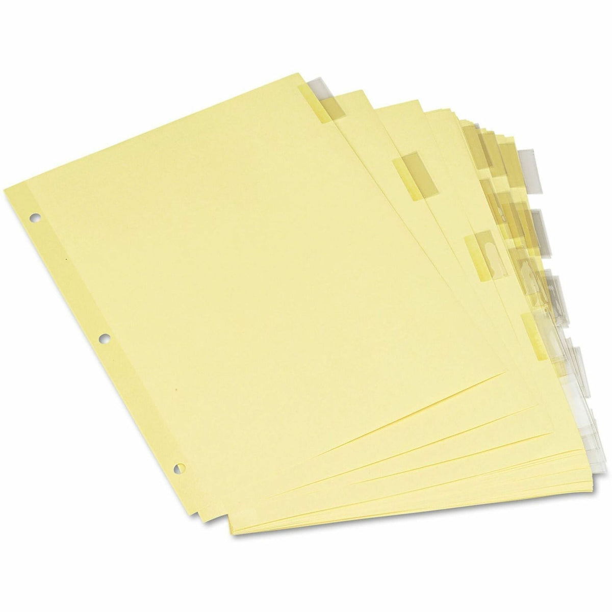 Insertable Tab Index, 5-Tab, 11 x 8.5, Buff, Clear Tabs, 6 Sets