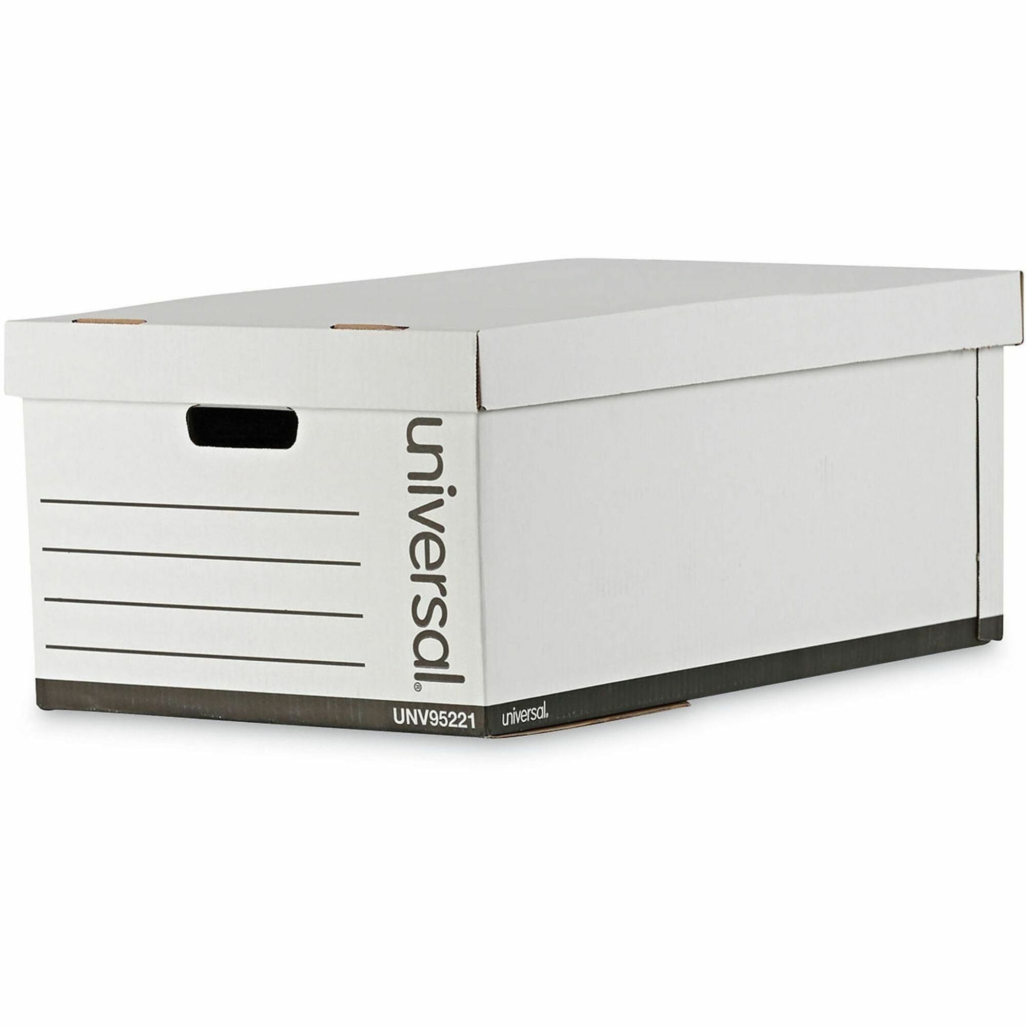 Medium-Duty Easy Assembly Storage Box, Legal Files, White, 12/Carton