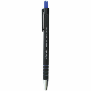 Ballpoint Pen, Retractable, Medium 1 mm, Blue Ink, Blue Barrel, Dozen