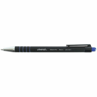Ballpoint Pen, Retractable, Medium 1 mm, Blue Ink, Blue Barrel, Dozen