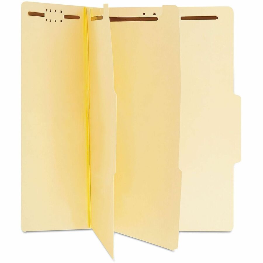 Six-Section Classification Folders, 2" Expansion, 2 Dividers, 6 Fasteners, Letter Size, Manila Exterior, 15/Box