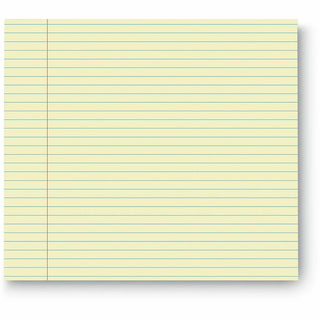 Glue Top Pads, Narrow Rule, 50 Canary-Yellow 8.5 x 11 Sheets, Dozen