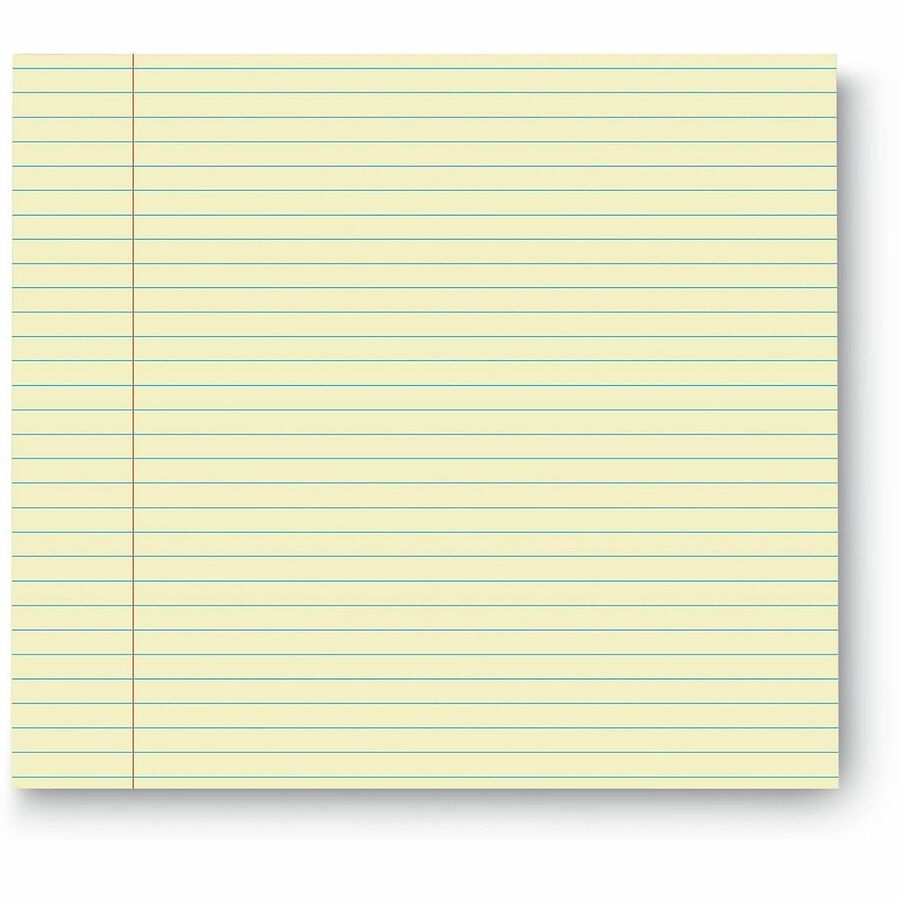 Glue Top Pads, Narrow Rule, 50 Canary-Yellow 8.5 x 11 Sheets, Dozen
