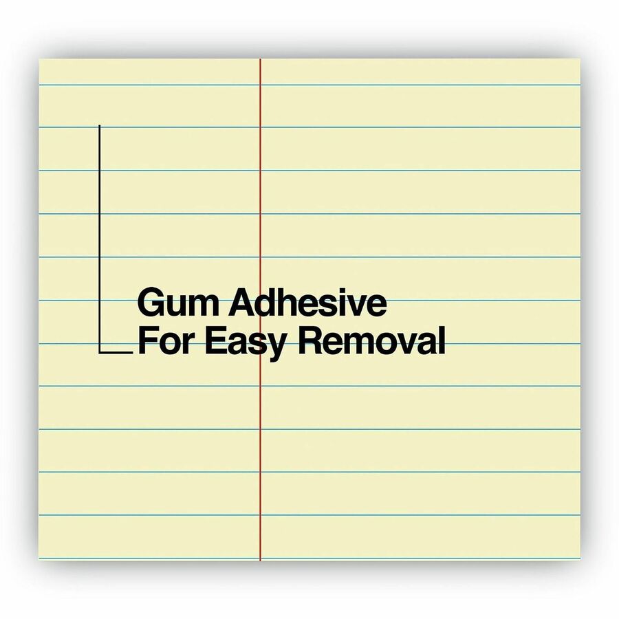 Glue Top Pads, Narrow Rule, 50 Canary-Yellow 8.5 x 11 Sheets, Dozen