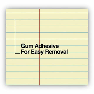 Glue Top Pads, Narrow Rule, 50 Canary-Yellow 8.5 x 11 Sheets, Dozen