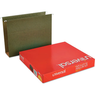 Box Bottom Hanging File Folders, 3" Capacity, Letter Size, 1/5-Cut Tabs, Standard Green, 25/Box