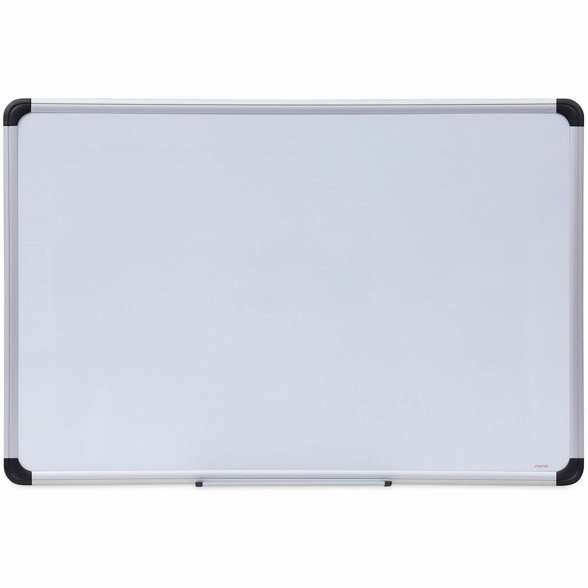 Magnetic Steel Dry Erase Marker Board, 36 x 24, White Surface, Aluminum/Plastic Frame