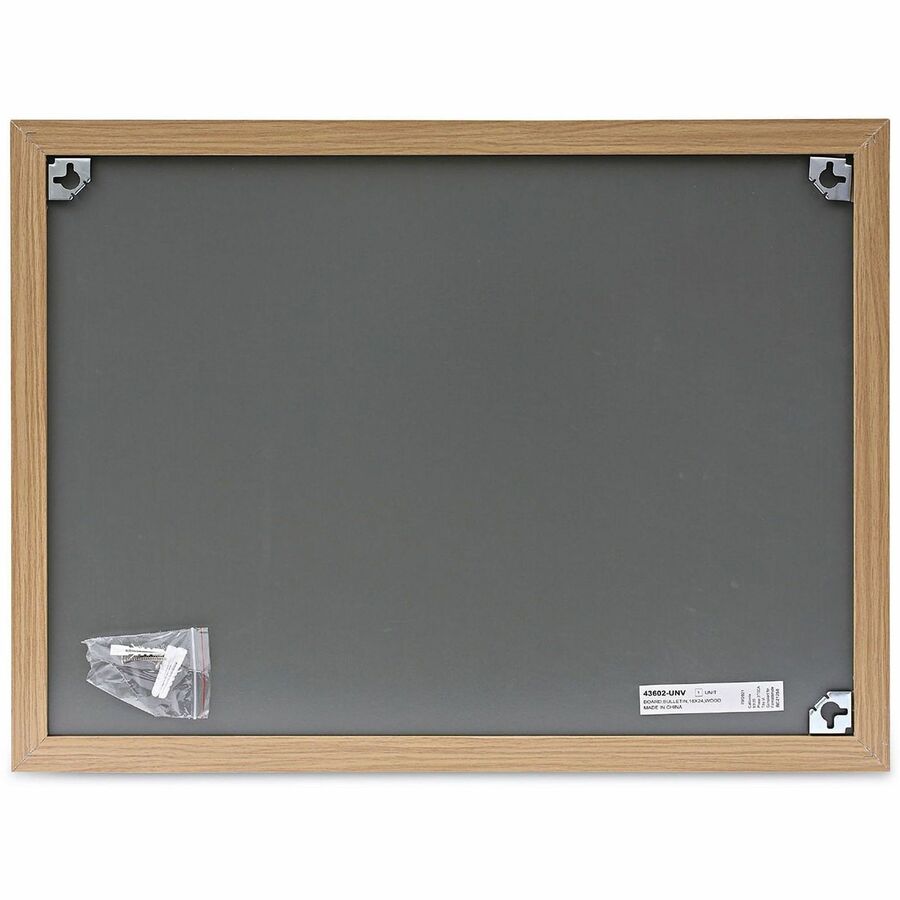 Cork Board with Oak Style Frame, 24 x 18, Tan Surface