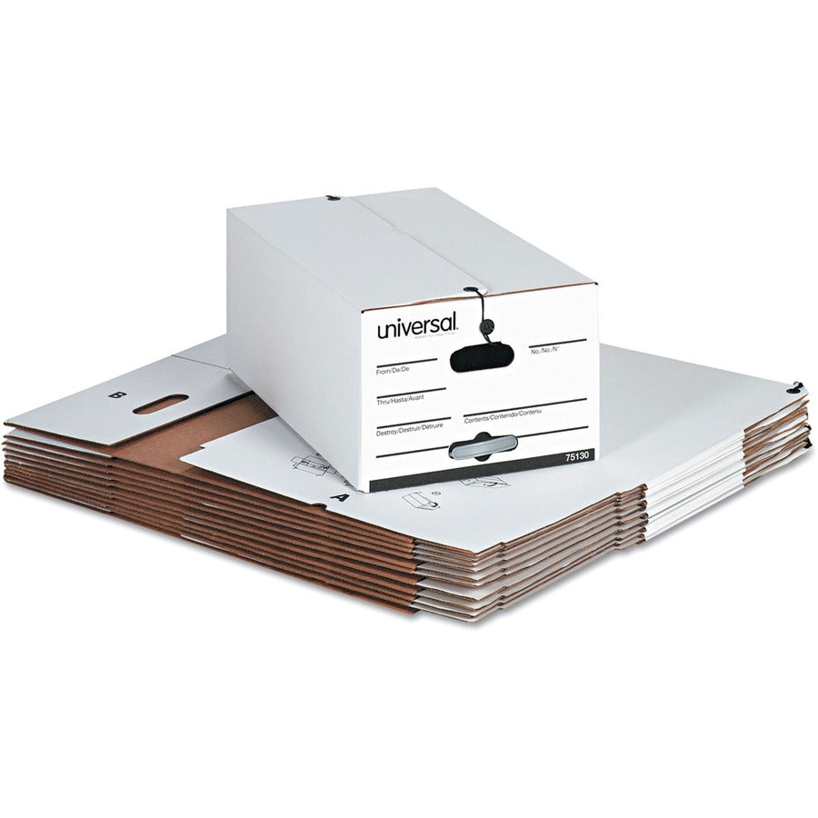 Economical Easy Assembly Storage Files, Legal Files, White, 12/Carton