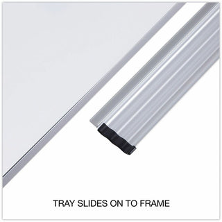 Magnetic Steel Dry Erase Marker Board, 24 x 18, White Surface, Aluminum/Plastic Frame