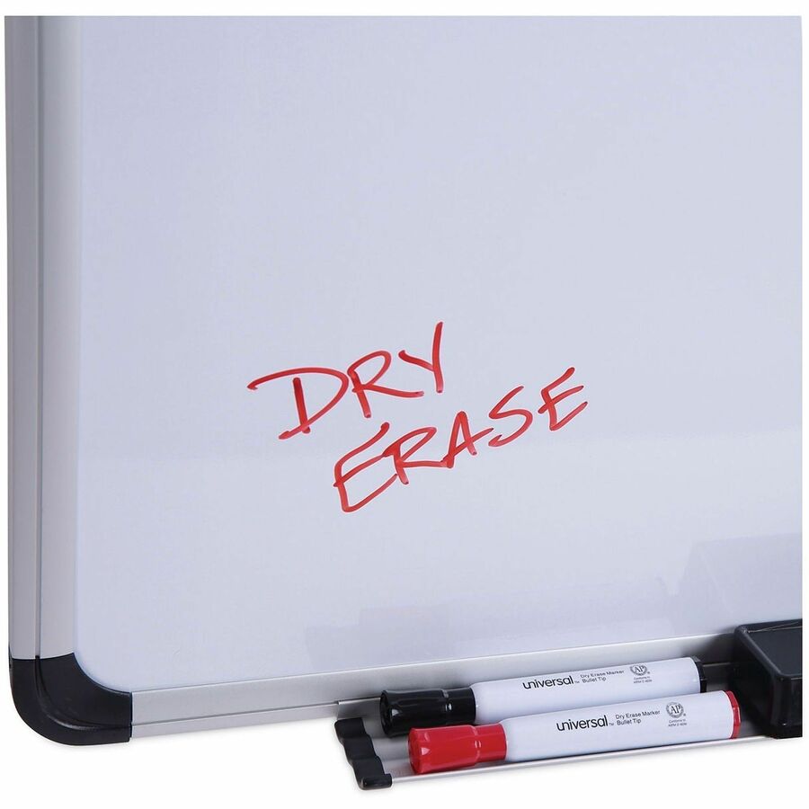 Magnetic Steel Dry Erase Marker Board, 24 x 18, White Surface, Aluminum/Plastic Frame