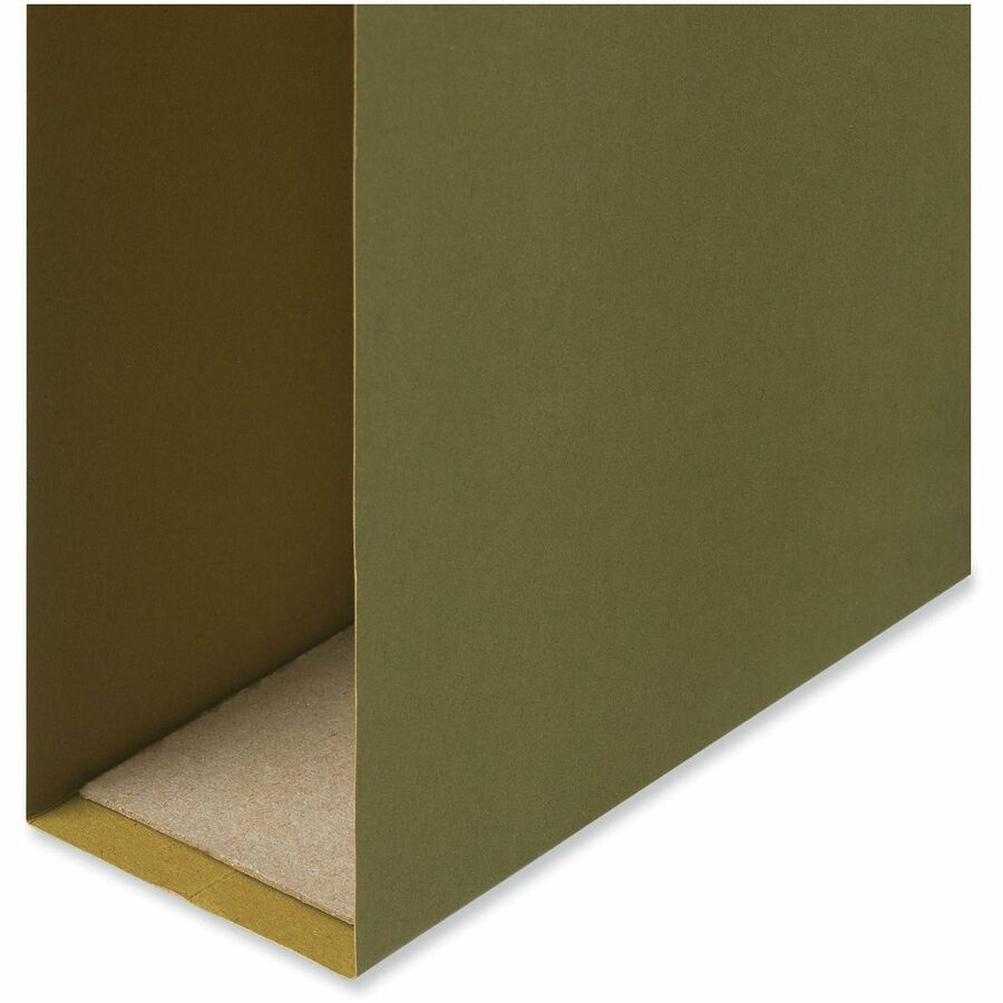 Box Bottom Hanging File Folders, 2" Capacity, Legal Size, 1/5-Cut Tabs, Standard Green, 25/Box