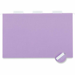 Deluxe Bright Color Hanging File Folders, Legal Size, 1/5-Cut Tabs, Violet, 25/Box