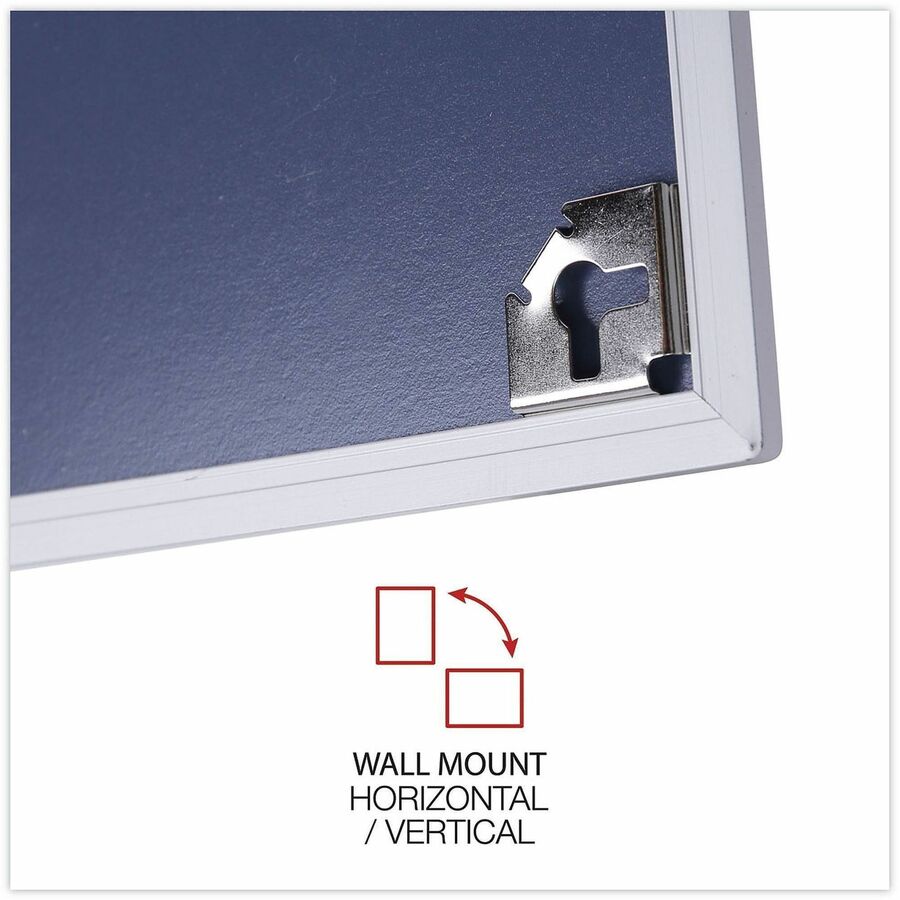 Melamine Dry Erase Board with Aluminum Frame, 24 x 18, White Surface, Anodized Aluminum Frame