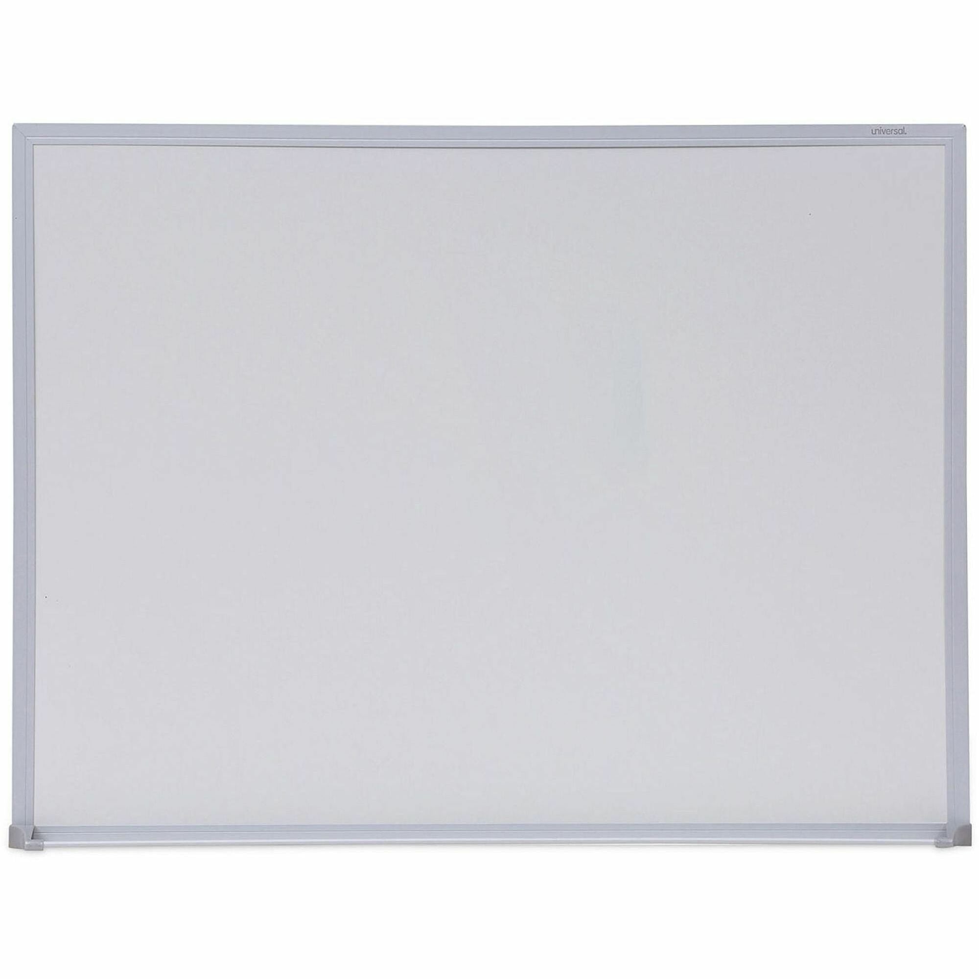 Melamine Dry Erase Board with Aluminum Frame, 24 x 18, White Surface, Anodized Aluminum Frame
